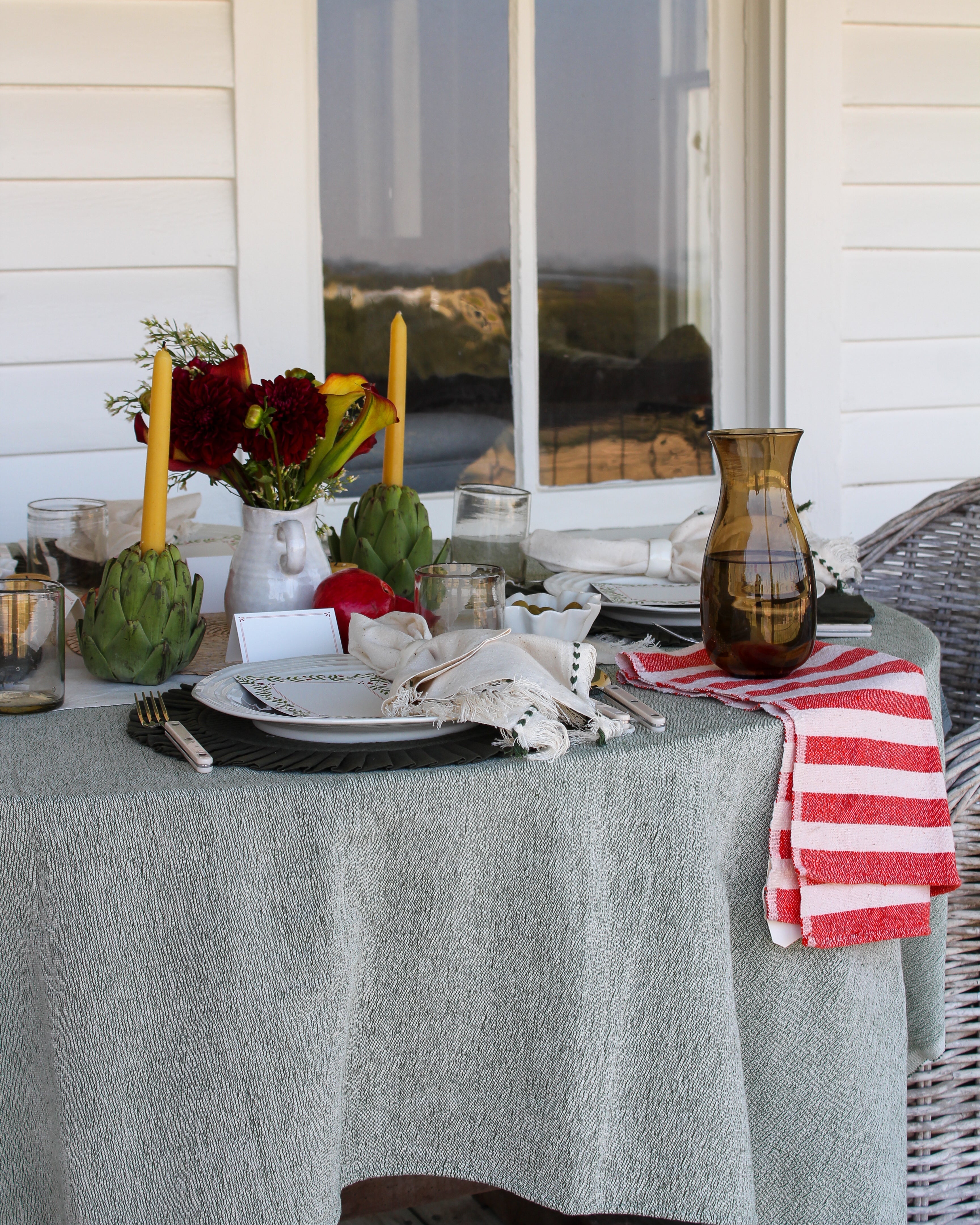 Olive Tablecloth