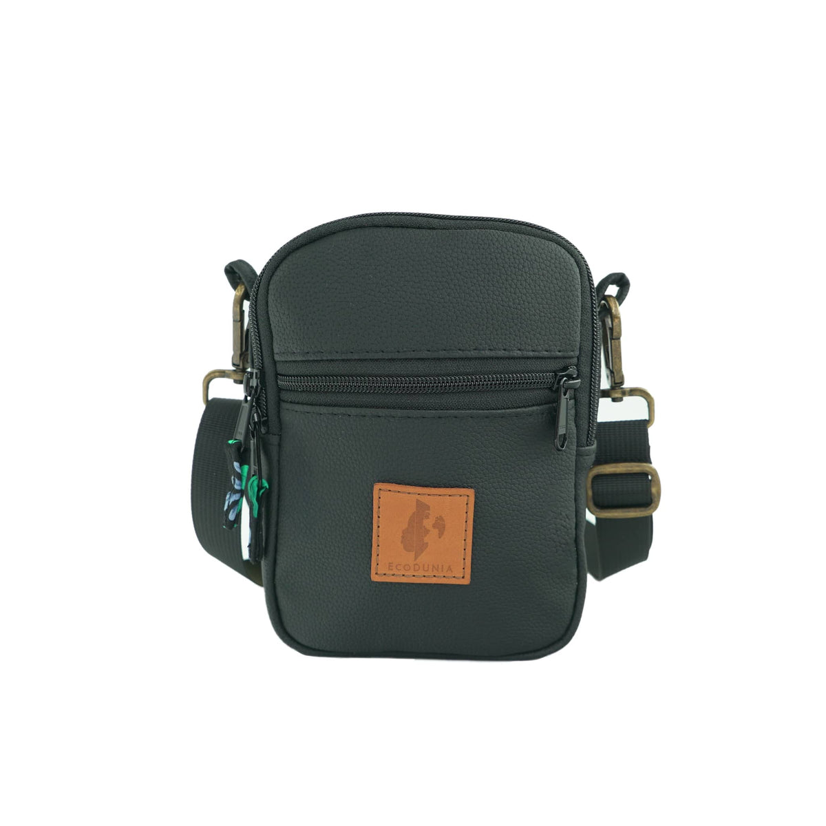 Rozi Vegan Leather Crossbody Bag 1L #color_pebble-black