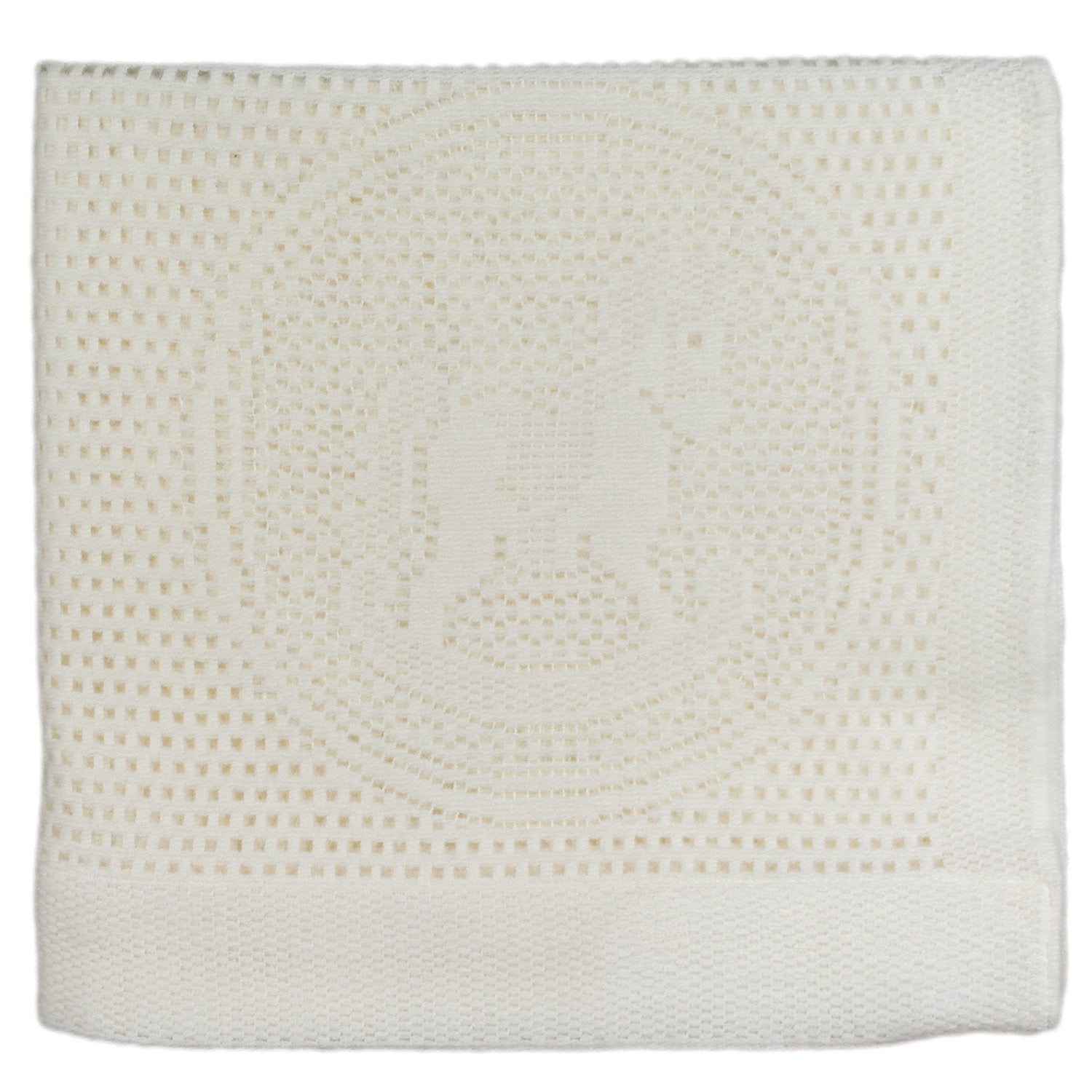 Southampton Home Lace Weave Rocking Horse Baby Blanket ~ Ivory ~-Gifts-[bar code]-Prince of Scots