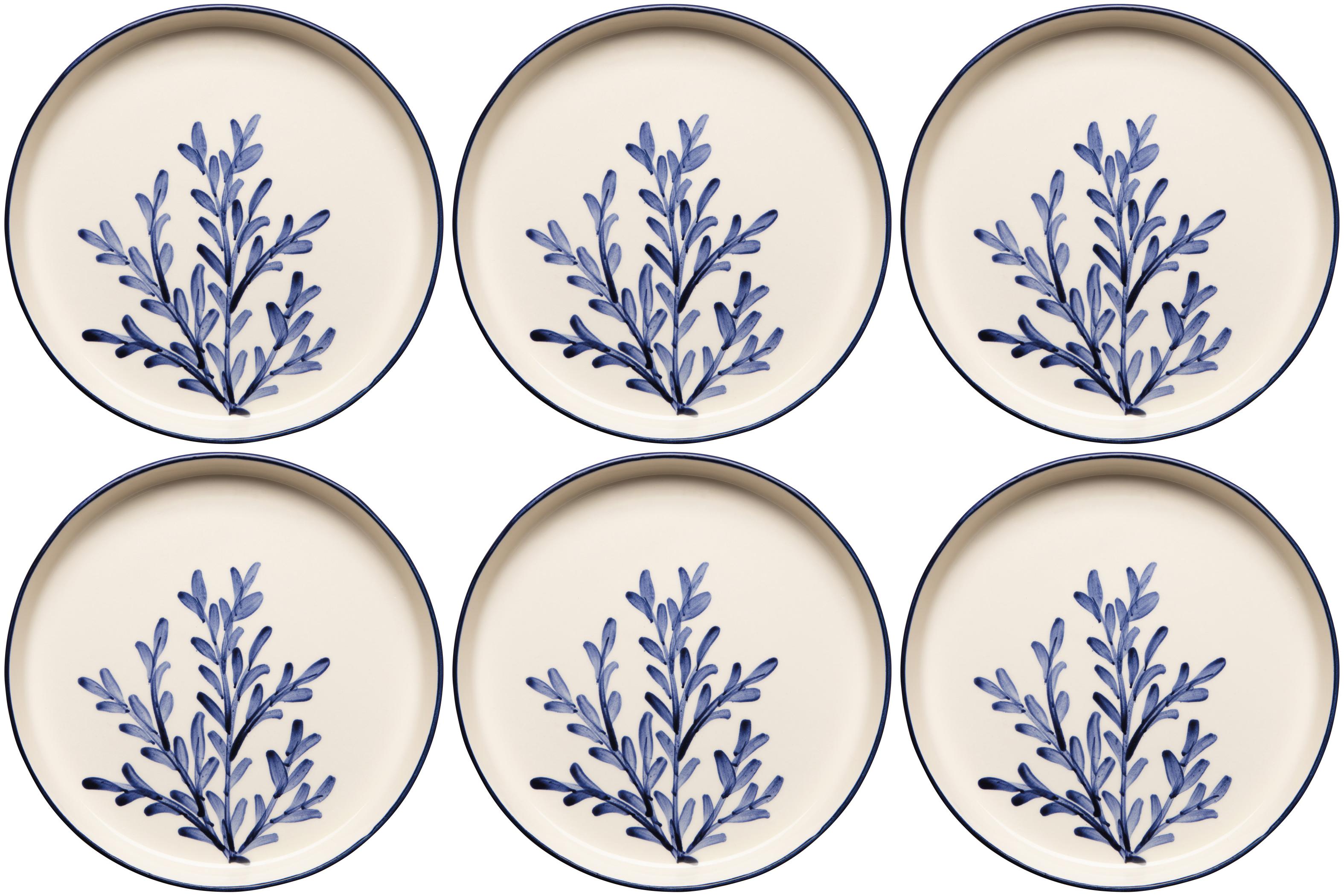 Set of 6 Floren Hand-painted Turkish Dinner Plate 10.5 inch