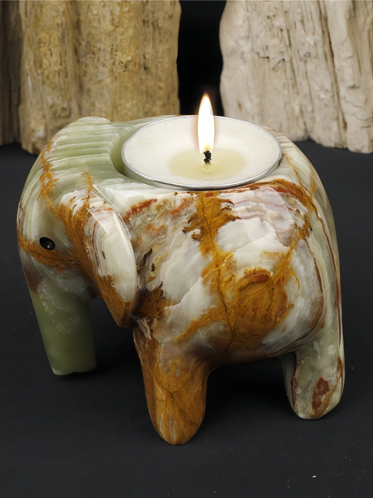 Gentle Giant 2-in-1 Incense Burner & Tealight Candle Holder – Cute Modern Stoneware Decor for Nordic & Hygge Homes -Candle Holders- Gentle Giant 2-in-1 Incense & Tealight Holder - INSPECIAL HOME