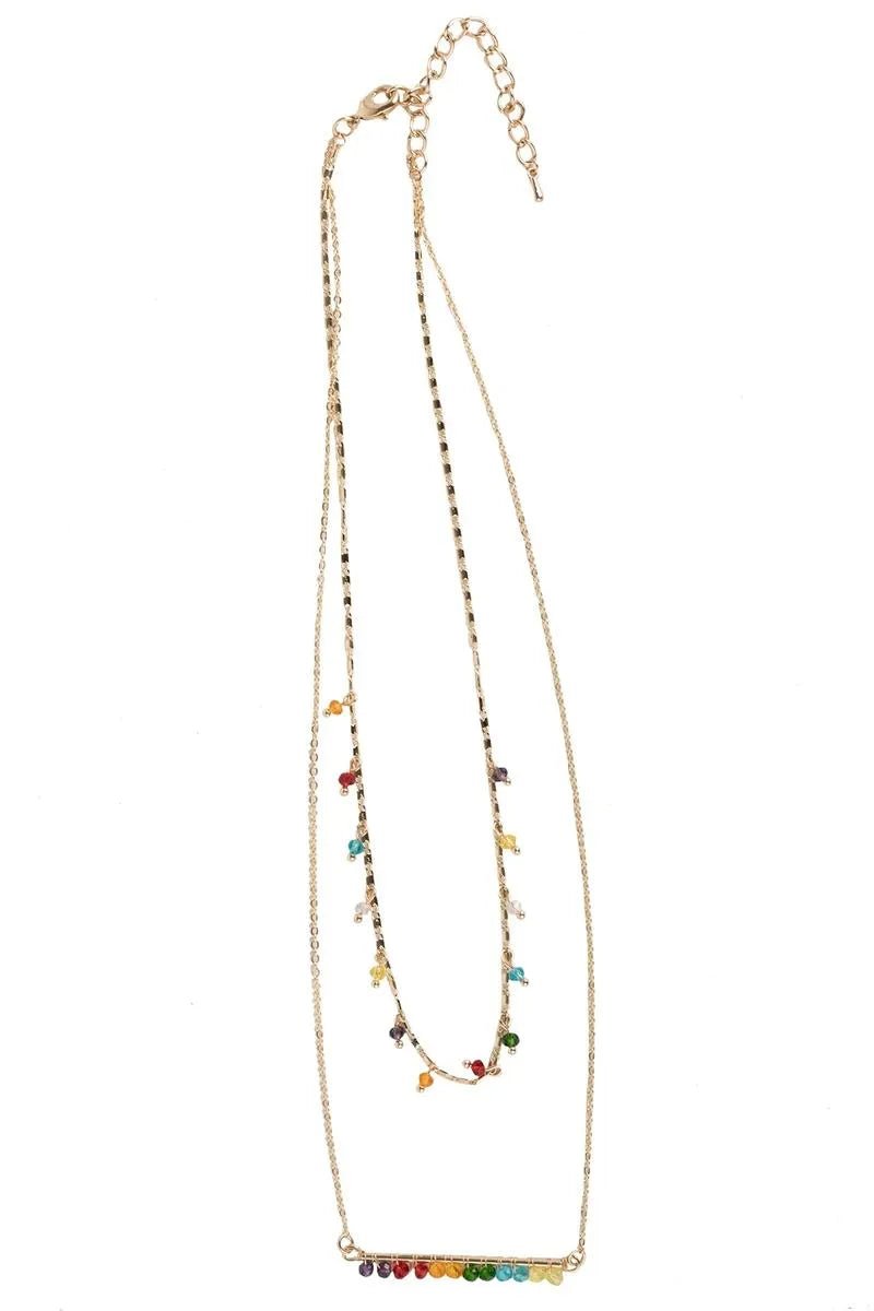 Rainbow Bright Necklace Gold