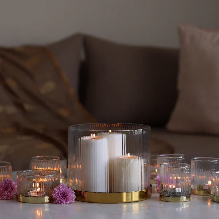 Fluted Glass Vase - Thumbnail 2