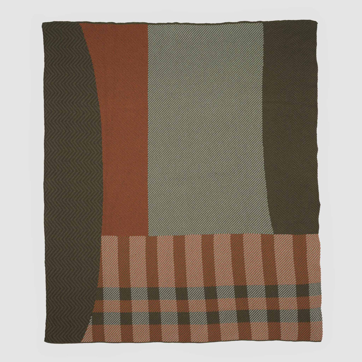 in2green Eco Throw Cotton Sustainable Knit Plaid Solid Throw Blanket - Patchwork Herringbone 601570194719 BLHBP1