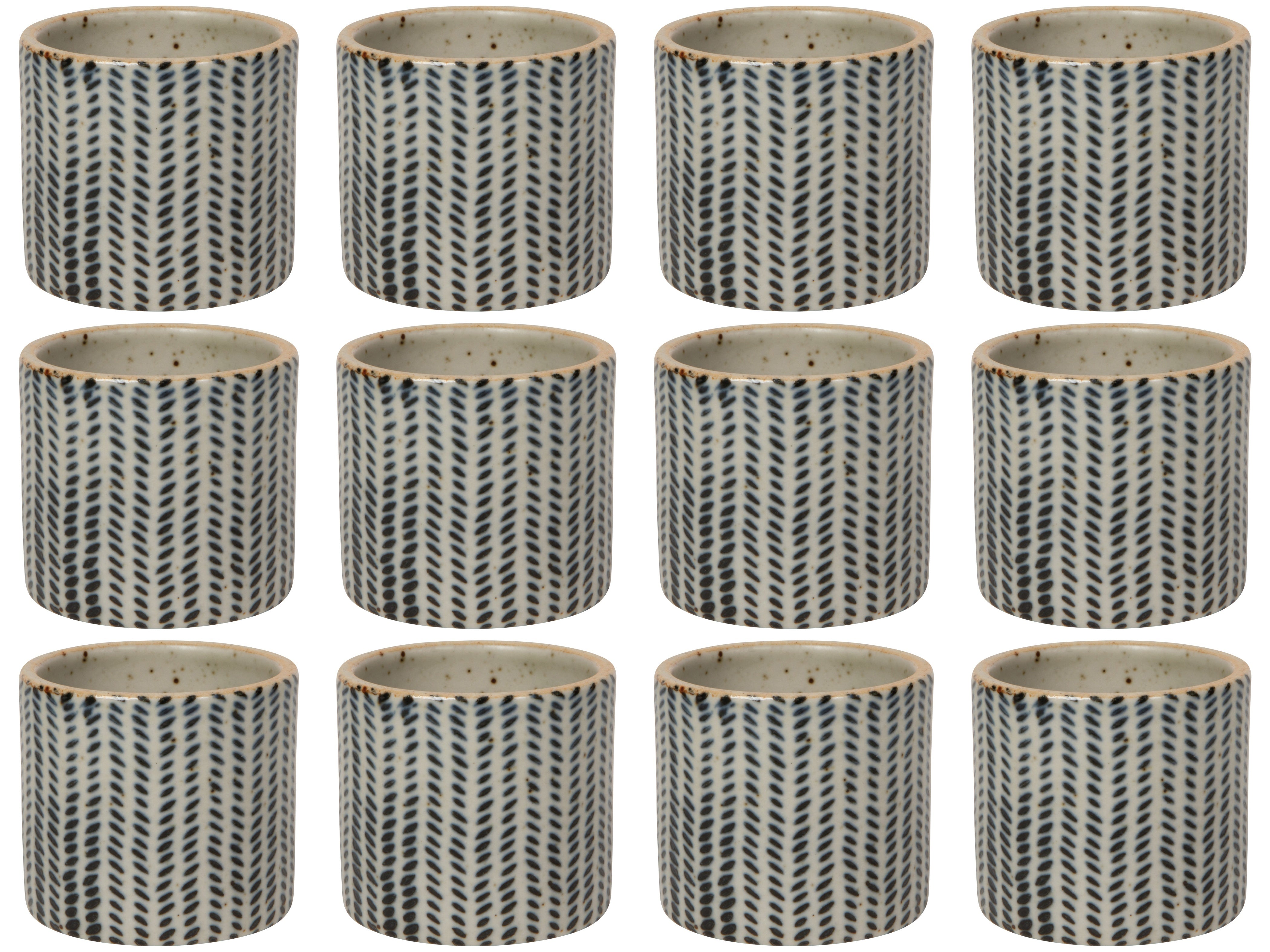 Set of 12 Houndstooth Element Napkin Ring