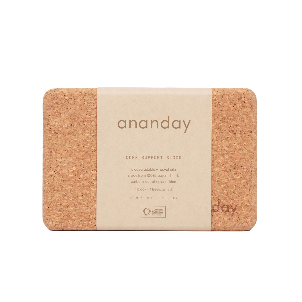 Cork Yoga Block - Ananday