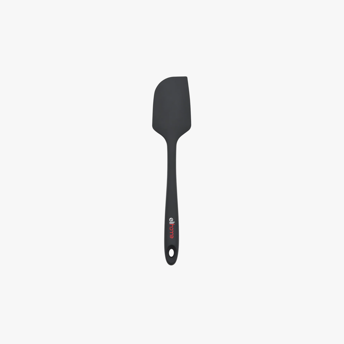 Elihome Classic Silicone Spatula in Black, 11 inches by 2.2 inches with seamless one piece design, reinforced steel core and ergonomic non-slip handle
