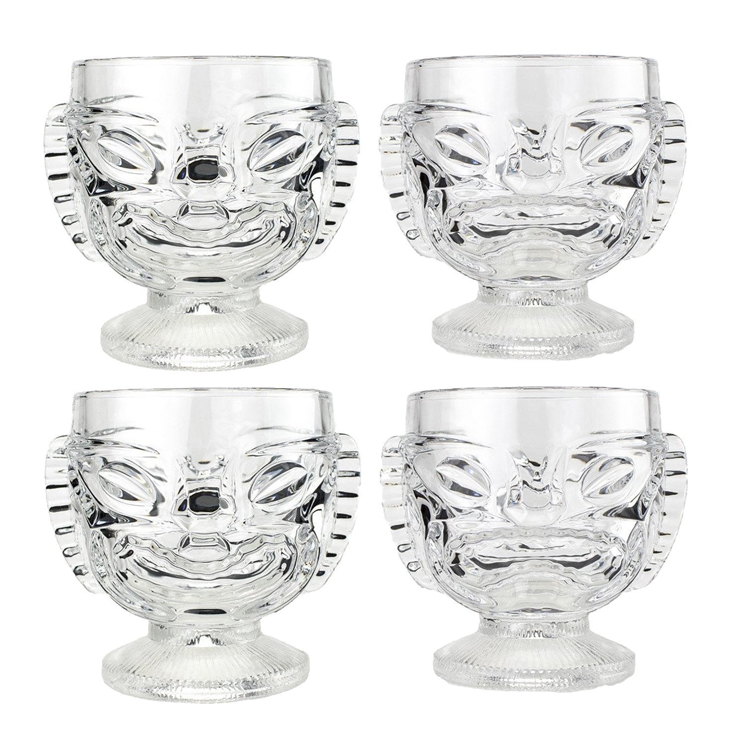 The Original Double Sided Happy/Sad 16oz Tiki Glass ~ Set of 4 ~-Gifts-Prince of Scots-Prince of Scots
