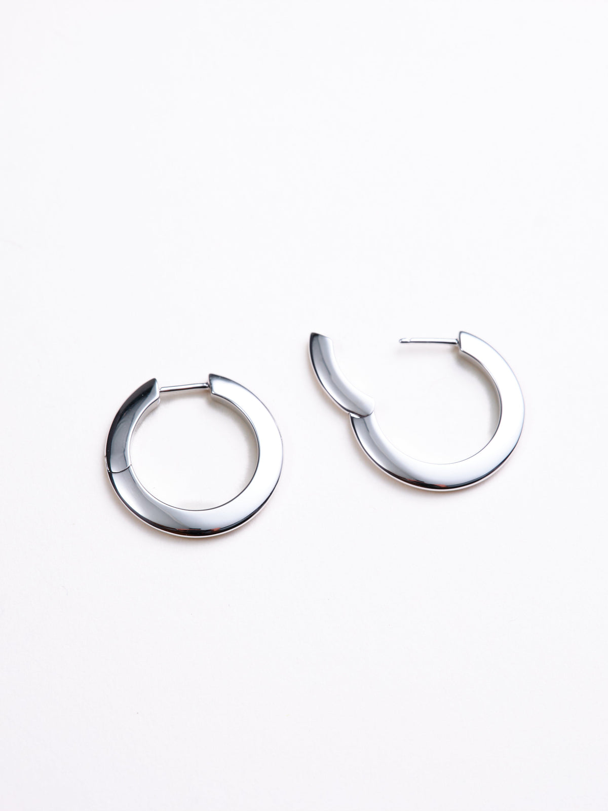Talia Medium Hoop Earrings in 925 recycled sterling silver, view 4
