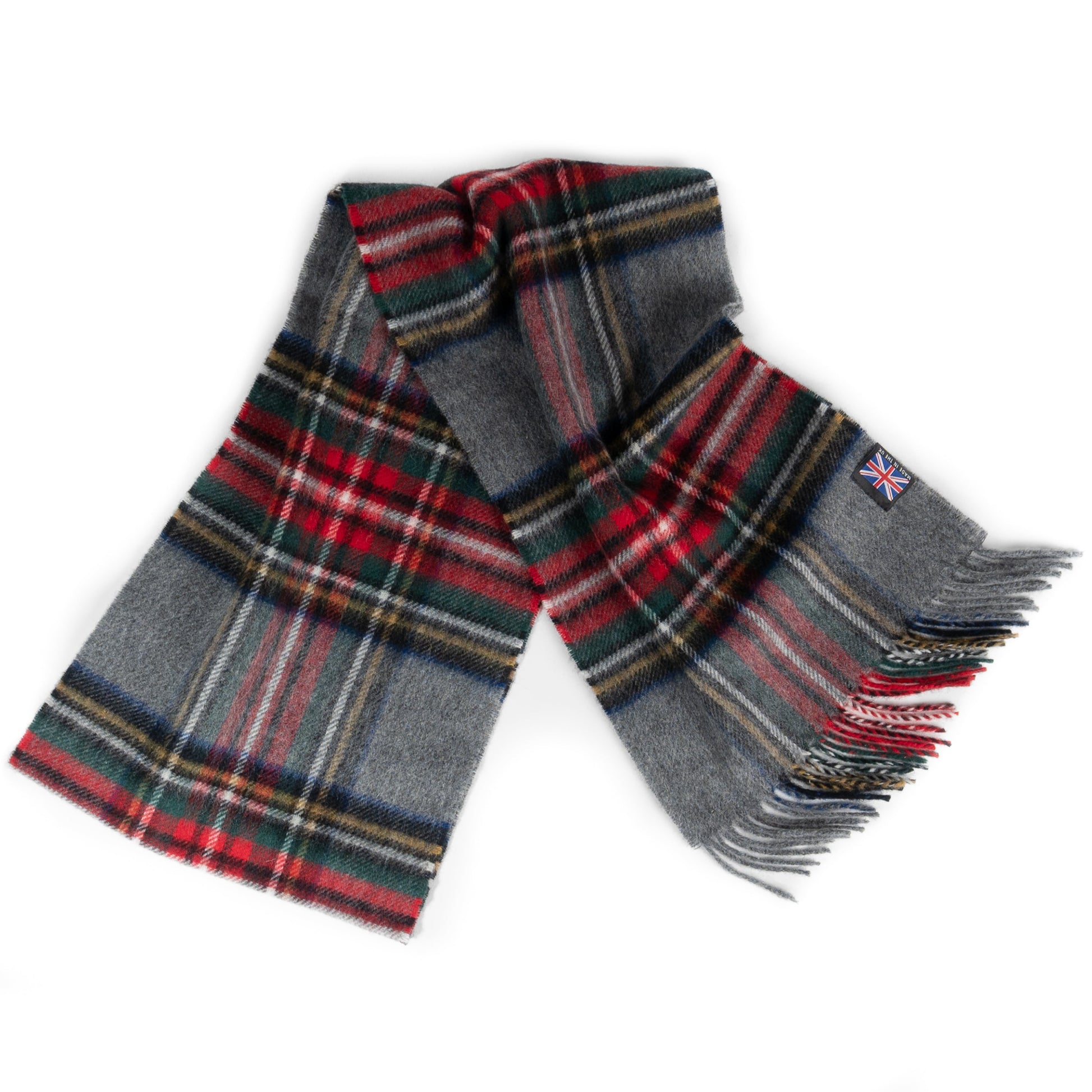 Prince of Scots Merino Lambswool Tartan Scarf (Grey Stewart)-Gifts-[bar code]-Prince of Scots