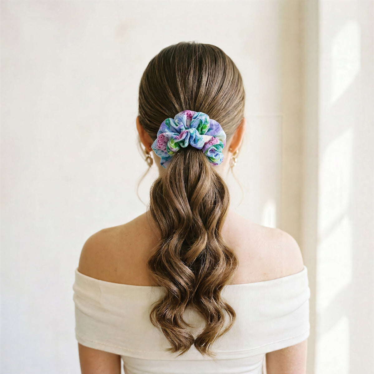 E&K Hair Scrunchies: Pink Peony Assortment (set of 4)