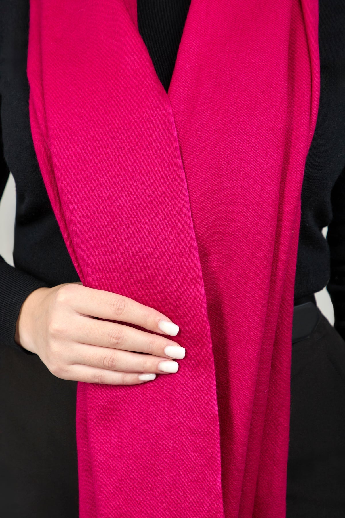 Cashmere Silk Scarf - Deep Pink