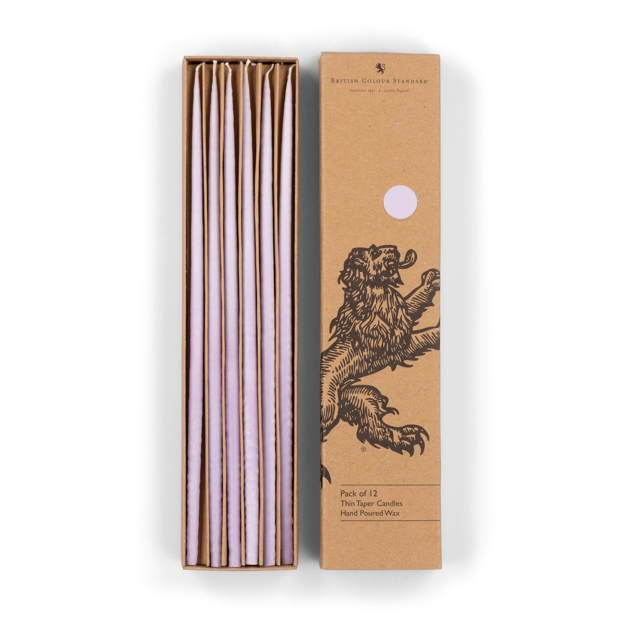 Thin Taper Candles - Verbena Mauve