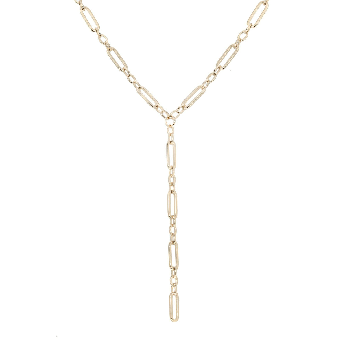 Gold-toned Y-shaped Dean Lariat Necklace for stylish layered looks
