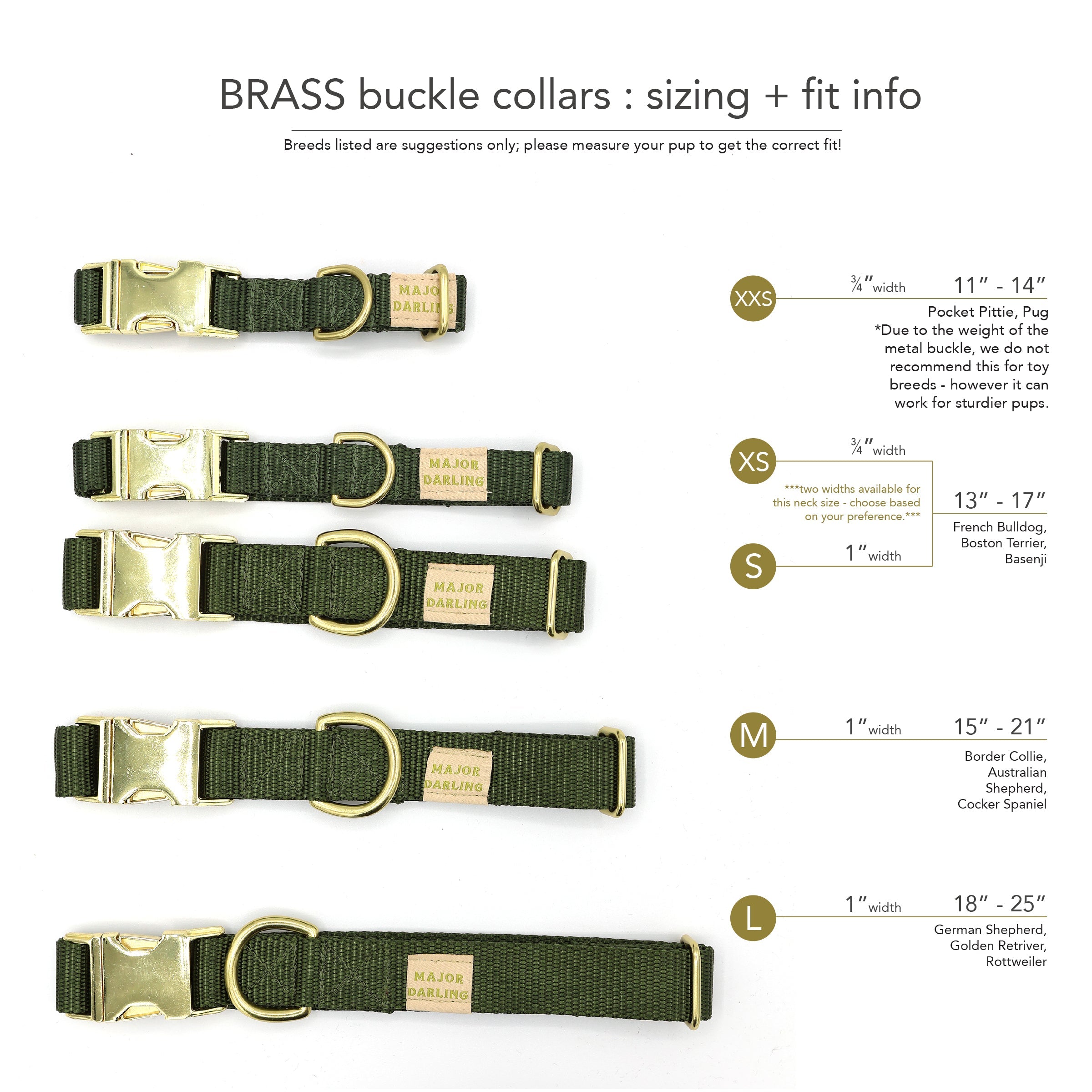 Brass Snap Collar and Leash Set