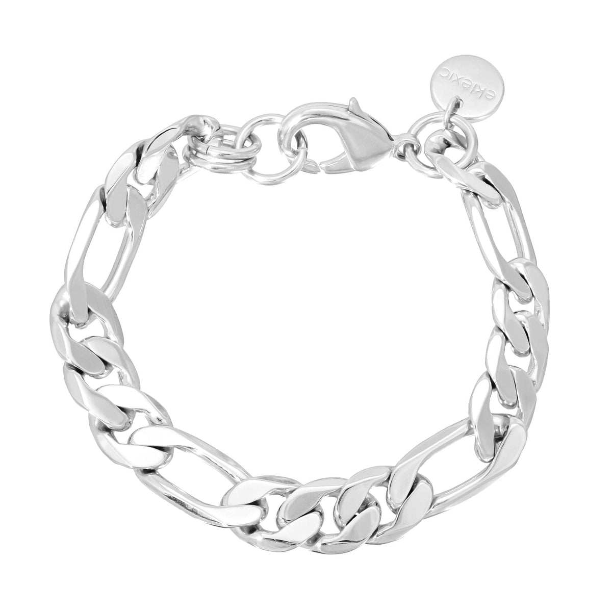 Silver Figaro chain bracelet from Men’s Axel Bracelet collection, stylish and sleek look