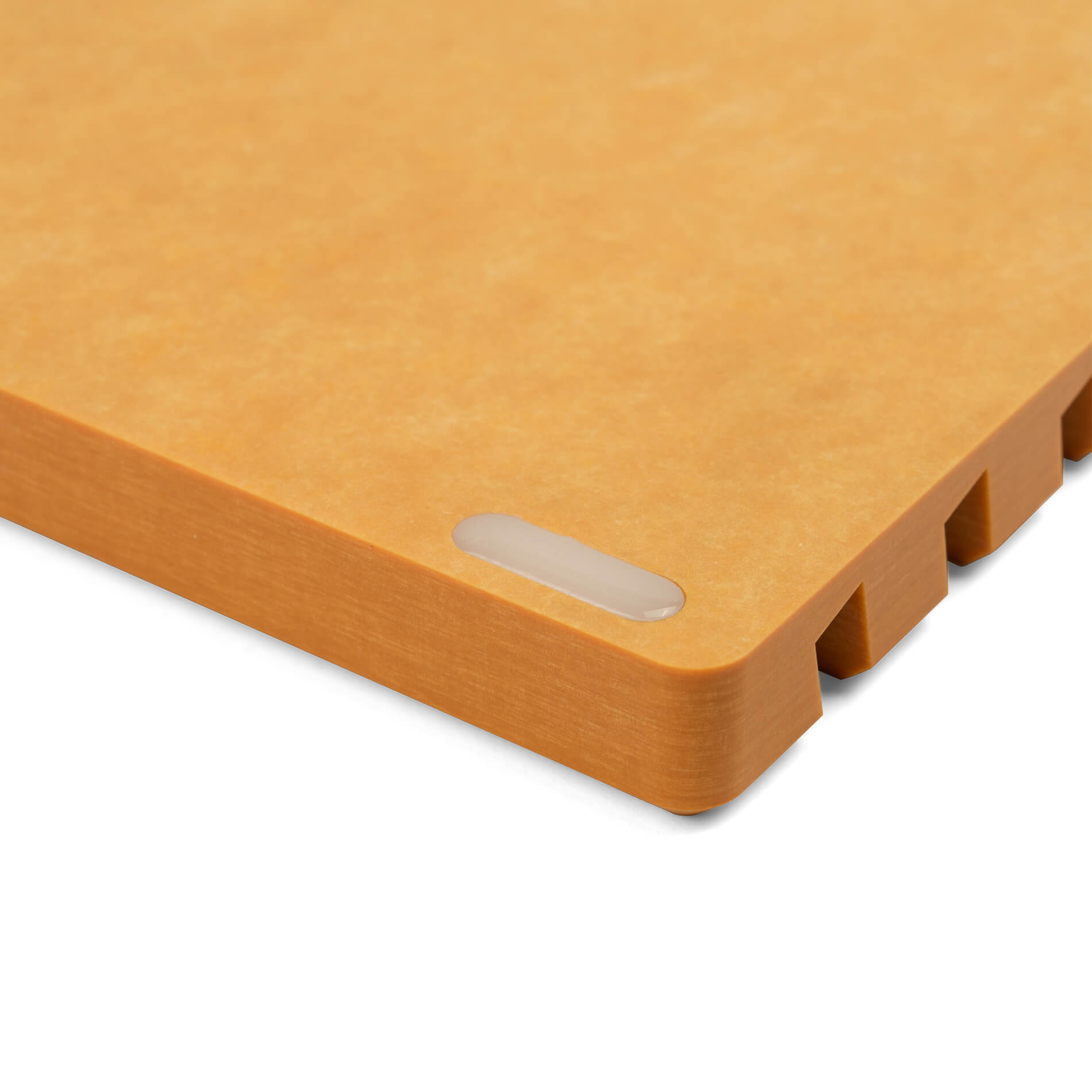 Elihome wood fiber cutting board organizer rack - angled view showing 6 storage slots