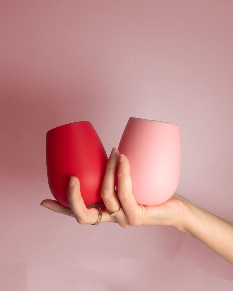 cherry + blush | fegg | silicone unbreakable glasses - porter green | style + sustainability