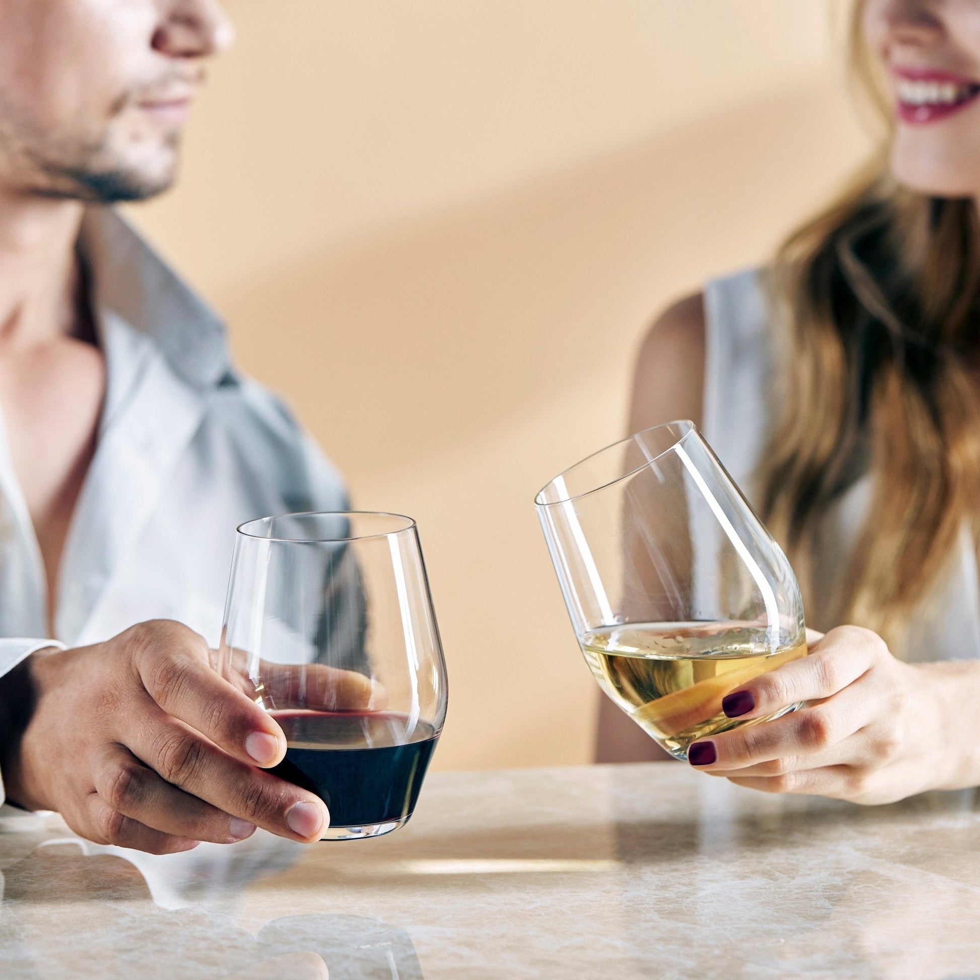 Sante Stemless Crystal Wine Glasses