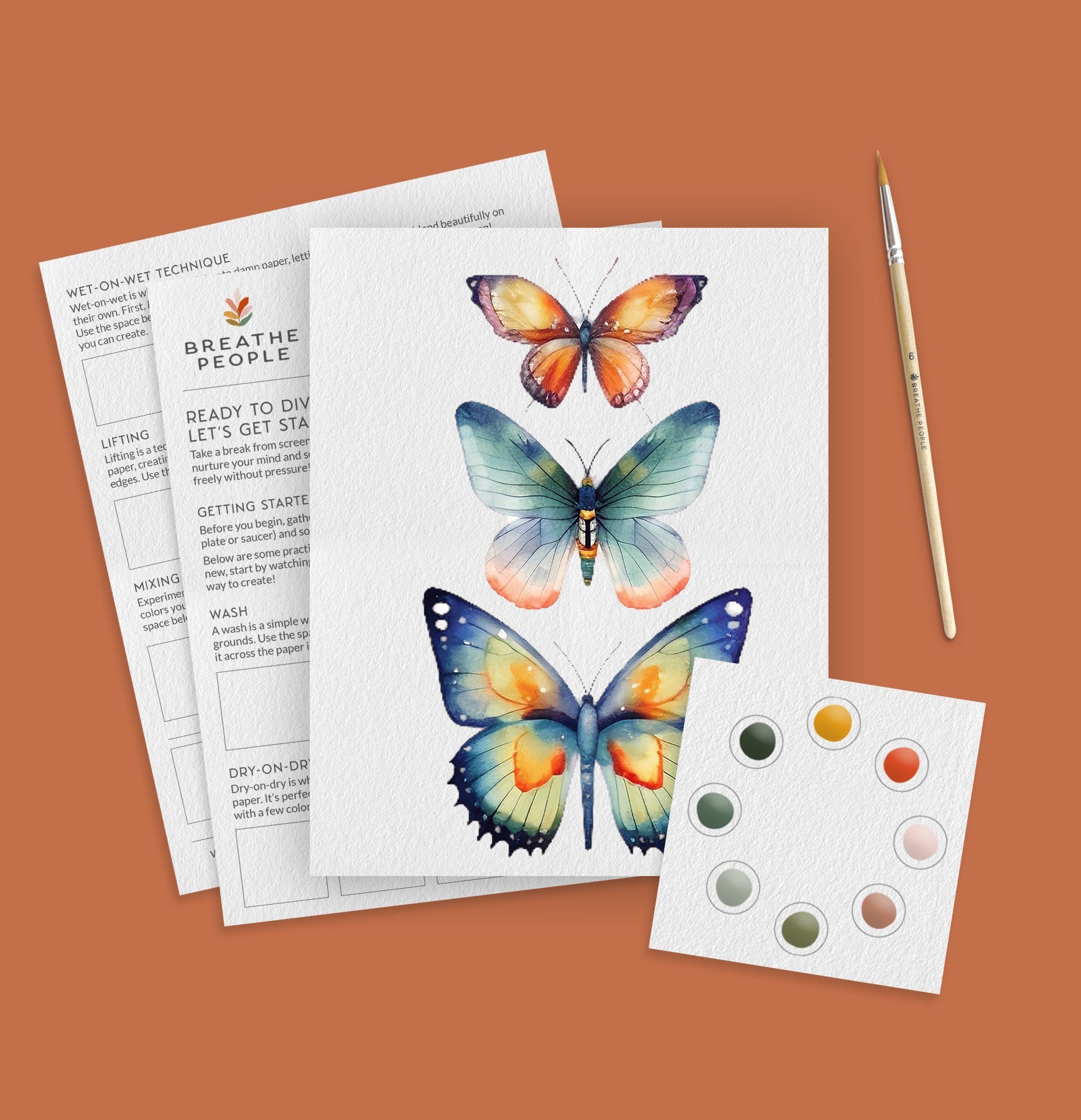 Kids Watercolor Party Kit Bundle All-in-One No Prep Birthday Activity