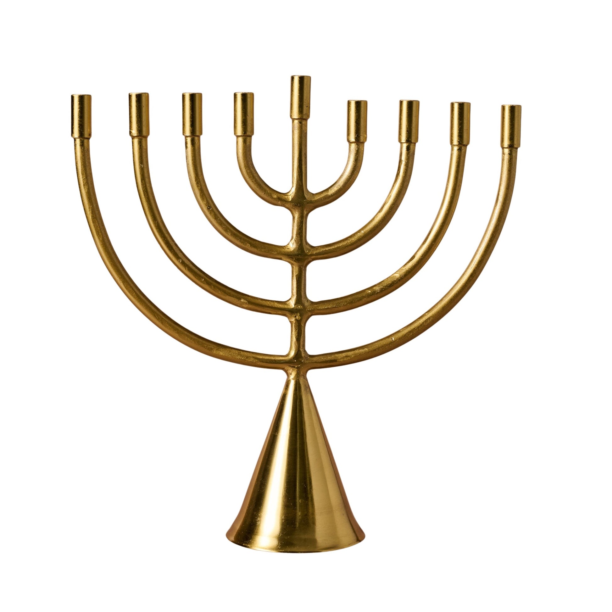 Jyoti Brass Horn Menorah - Ten Thousand Villages