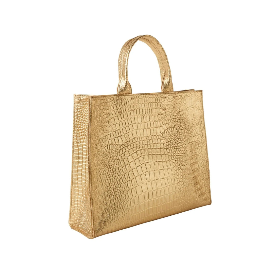 The Adele Leather Handbag Croc