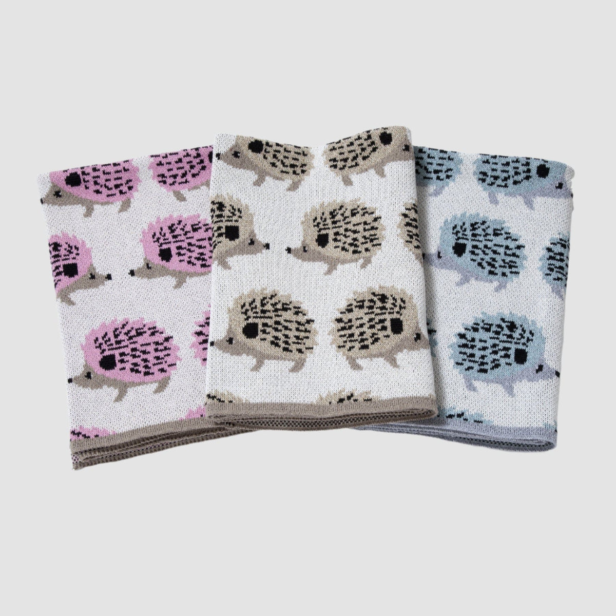 in2green Eco Baby Throws Baby Cotton Knit Blanket - Hedgehog