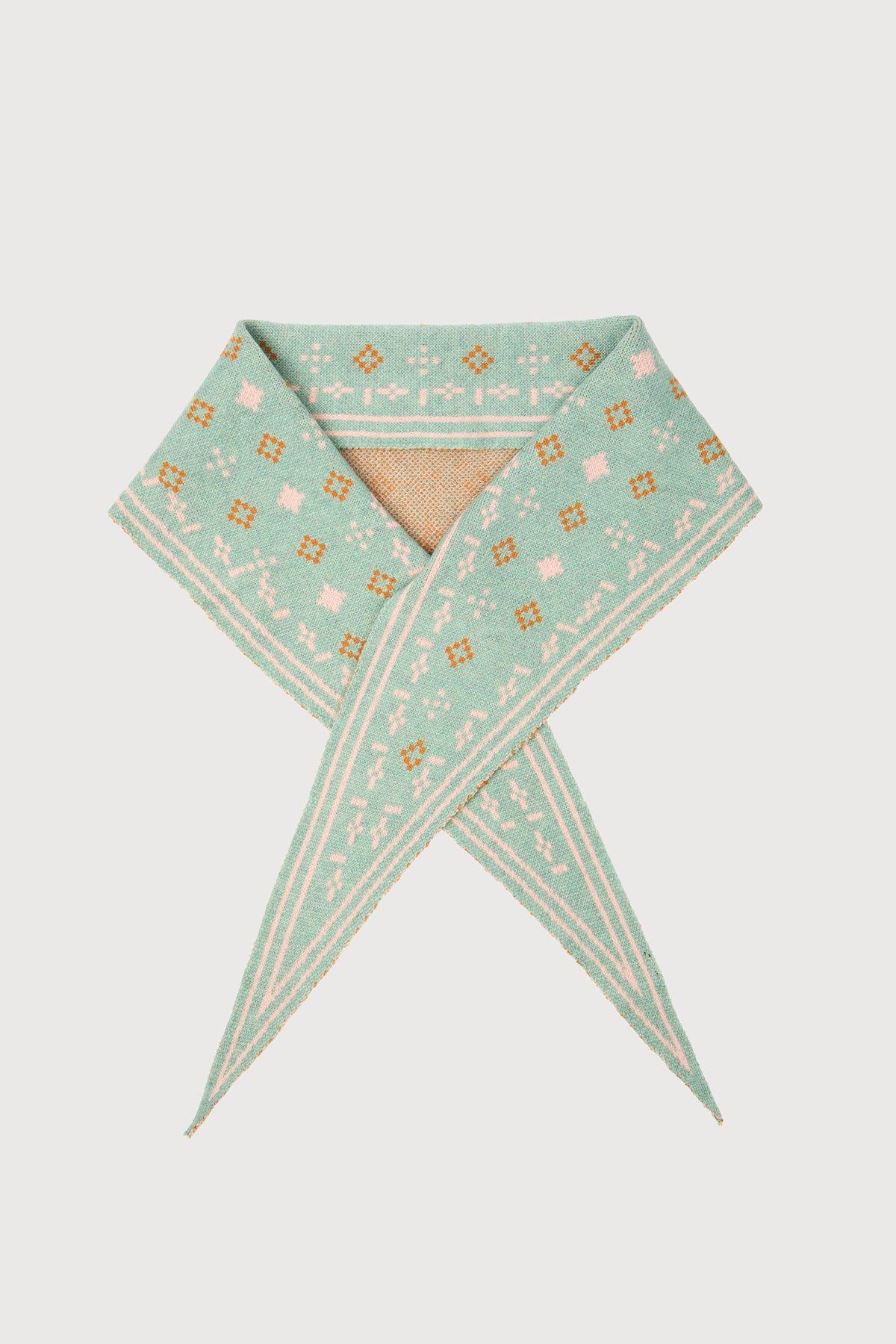 Foulard Knit Triangle Scarf - Light Blue