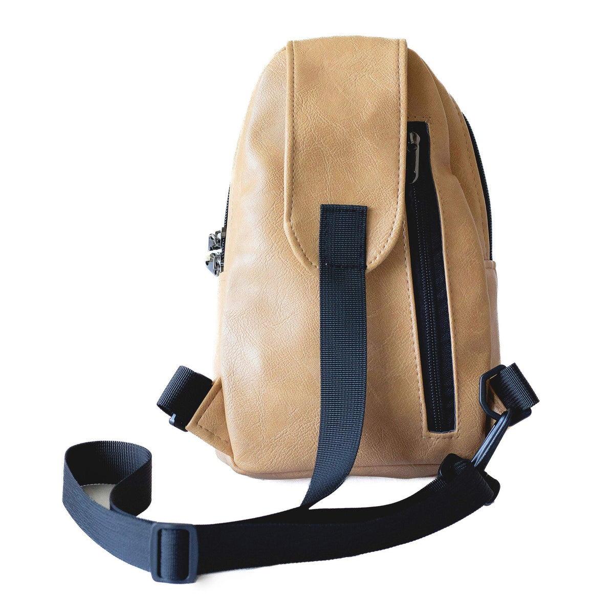 Buru latte vegan leather small crossbody sling bag #color_latte