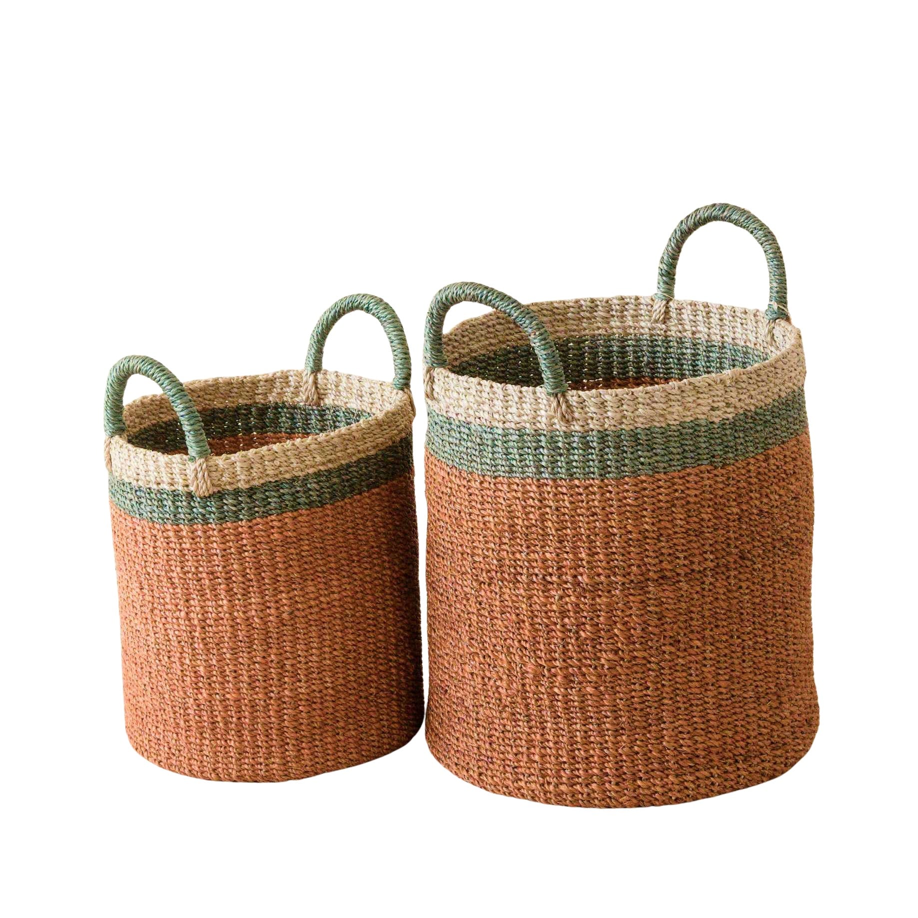 - Coral Baskets with Handle, set of 2 - Woven Baskets | LIKHA - LIKHÂ