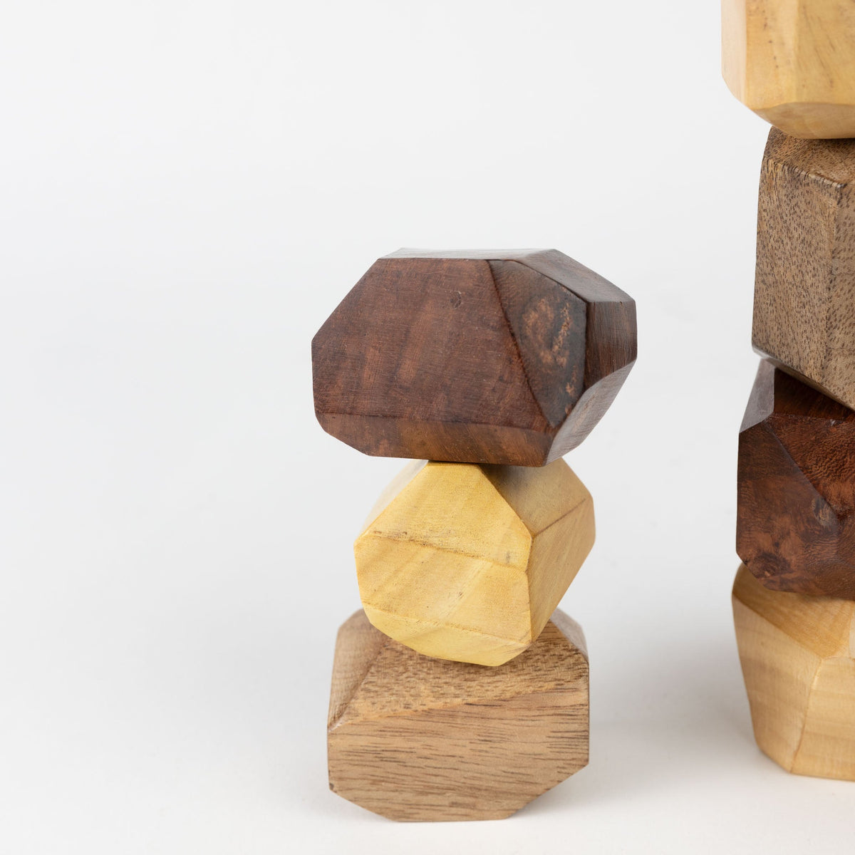 Upcycled Wood Stacking Stones - Set of 9 - Default Title (6801130)