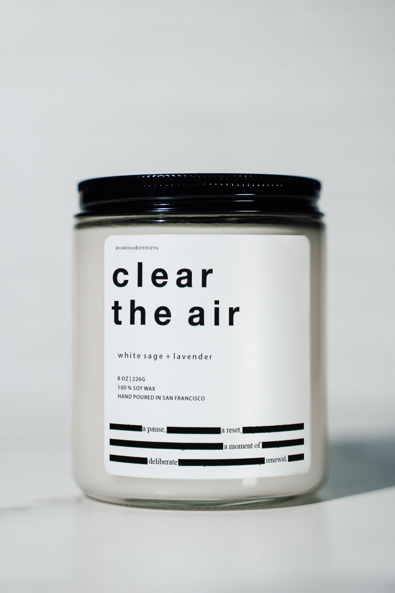 clear the air / white sage + lavender candle