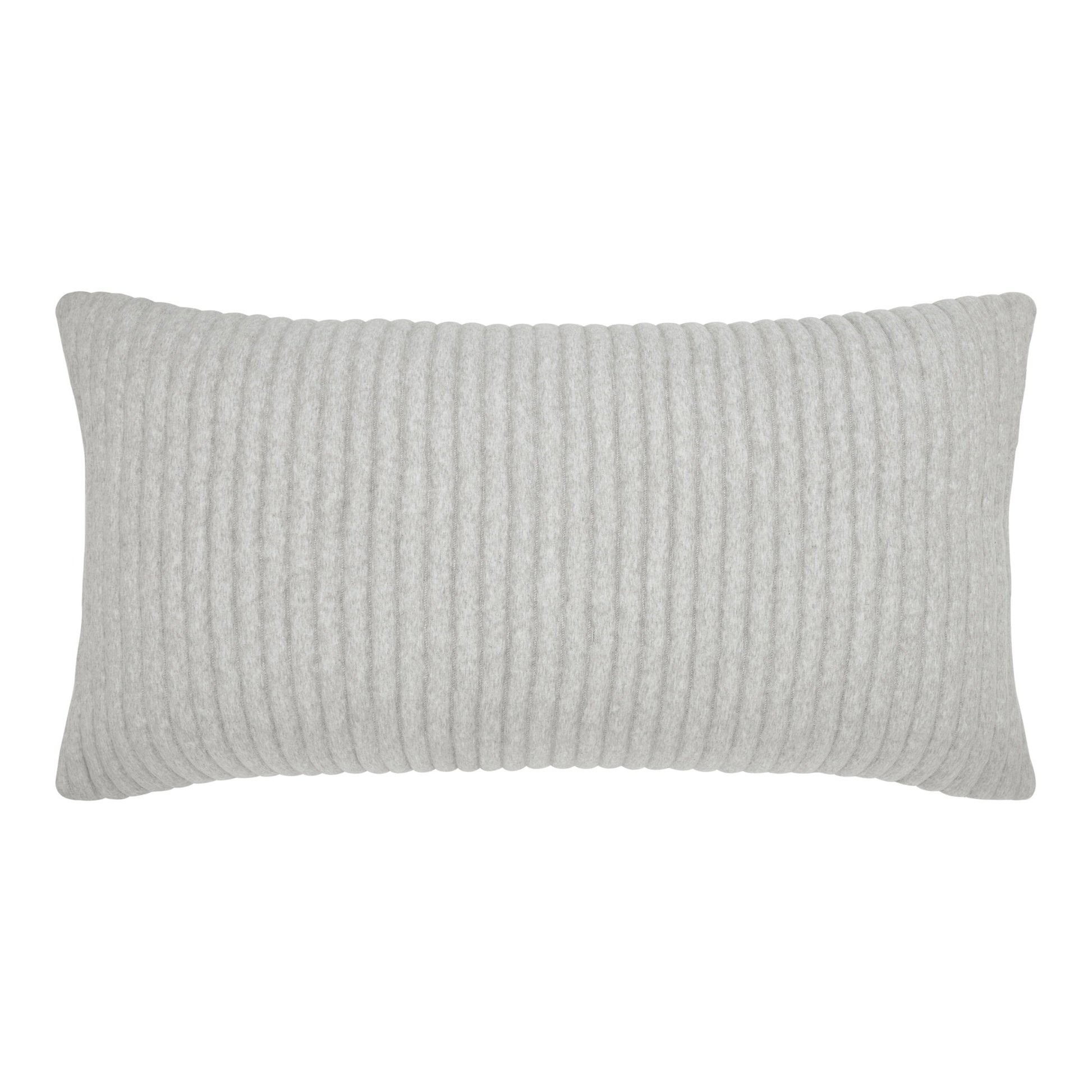 KS-375-2036_1|Chic light gray textured quilt with prominent vertical ribbing, ideal for minimalist and cozy bedroom aesthetics.
