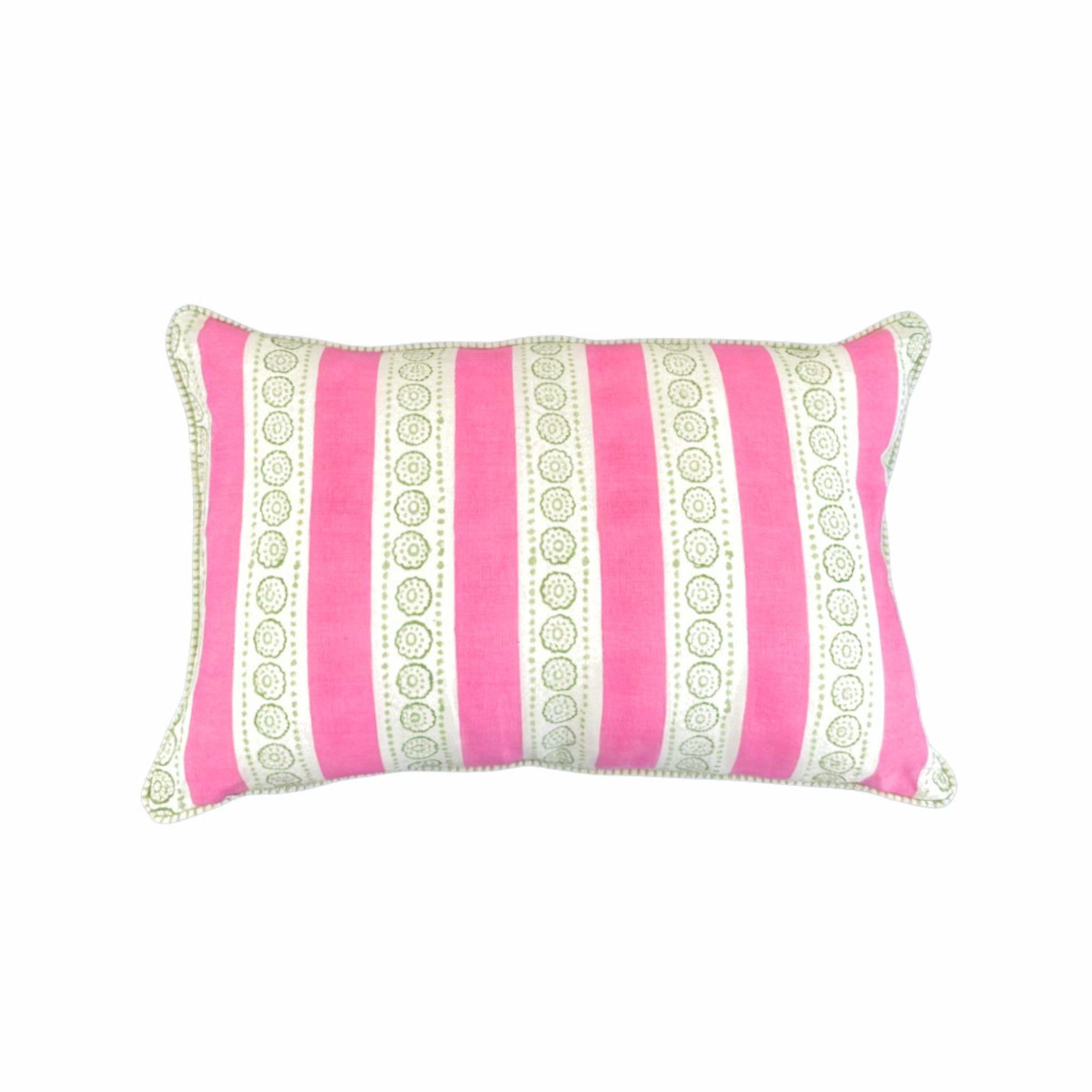 Malhaar Linen Pillow Cover - Pink