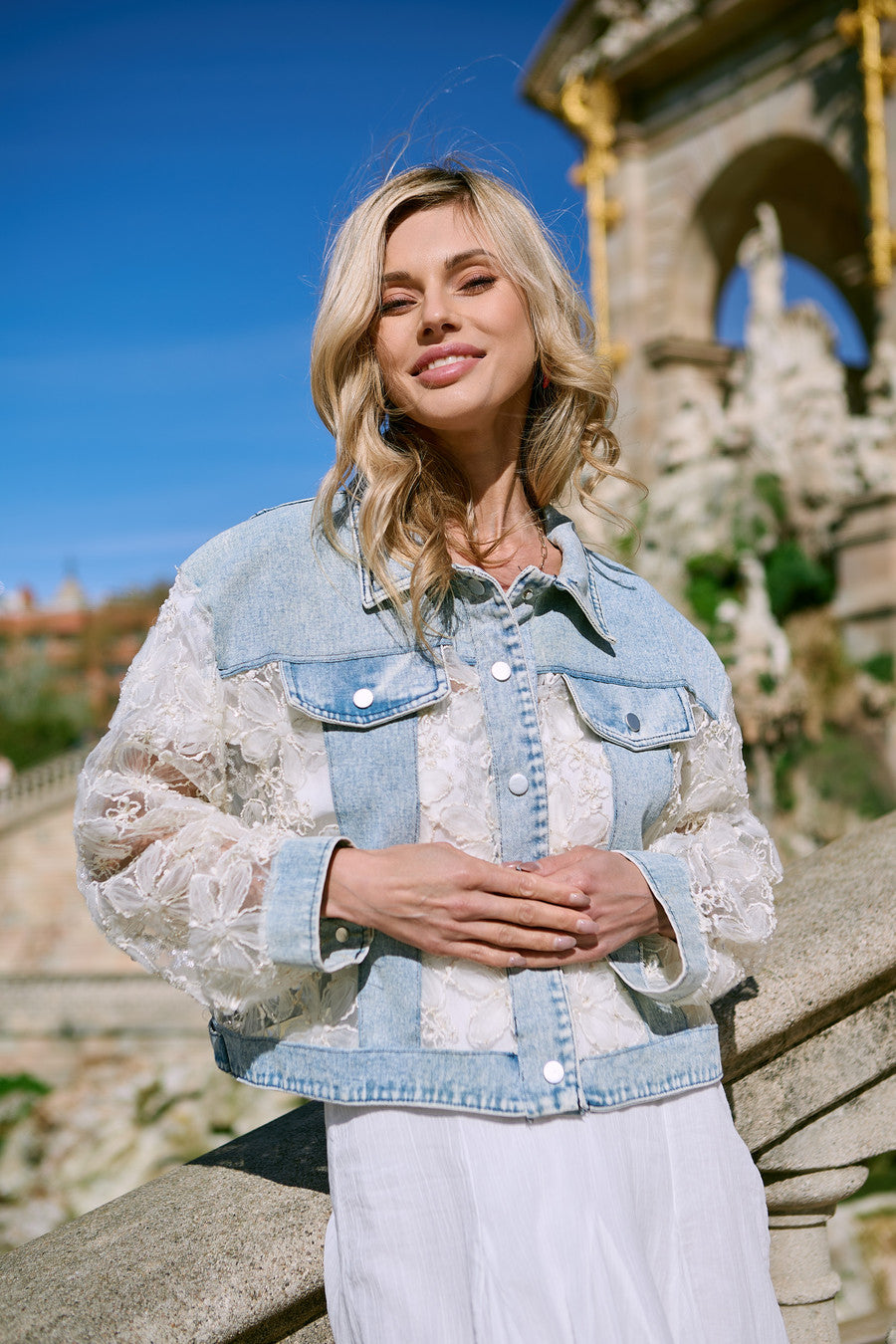 Denim Lace Jacket - Denim