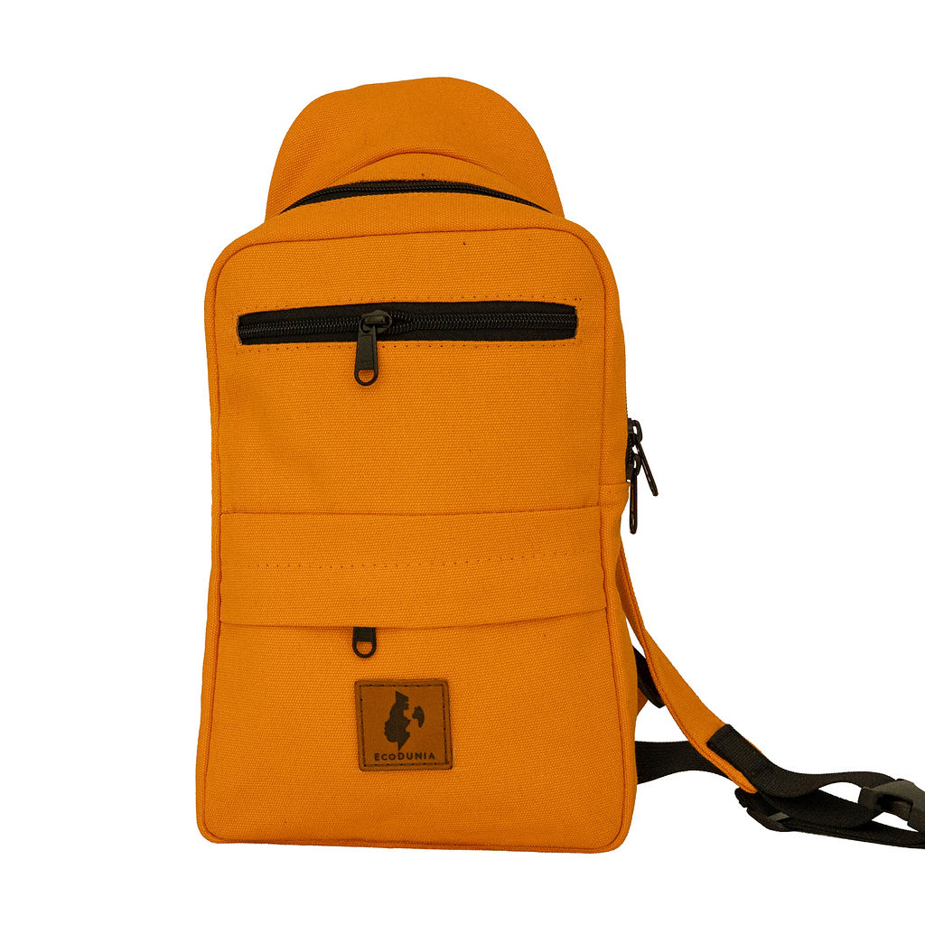 Oranage Large Canvas Crossbody Sling Bag for Men & Women | Umoja #color_orange