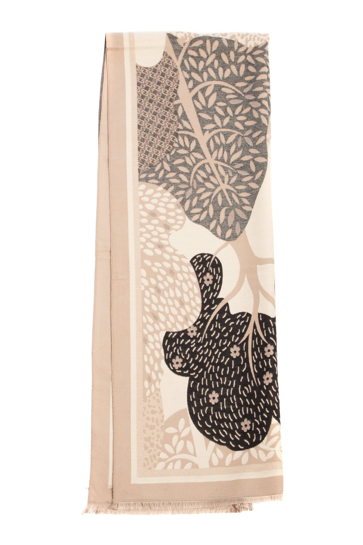 Nature Reversible Scarf - Beige