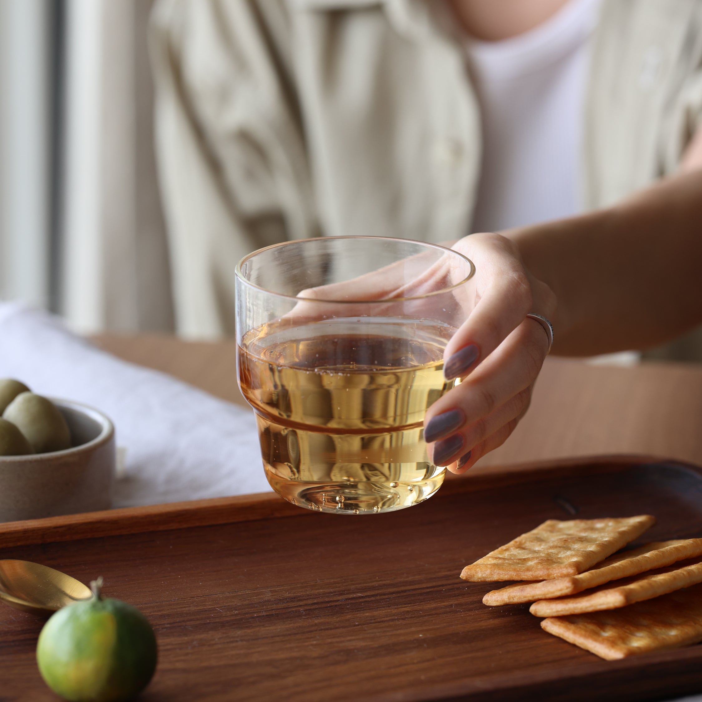 Stackable Glass Tumbler - set of 4 - Thumbnail 4