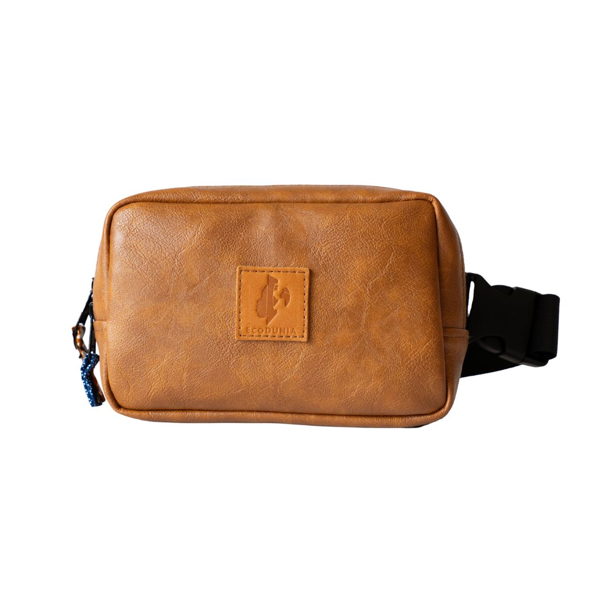 Vegan Leather Crossbody Belt Bag Ecodunia #color_brown