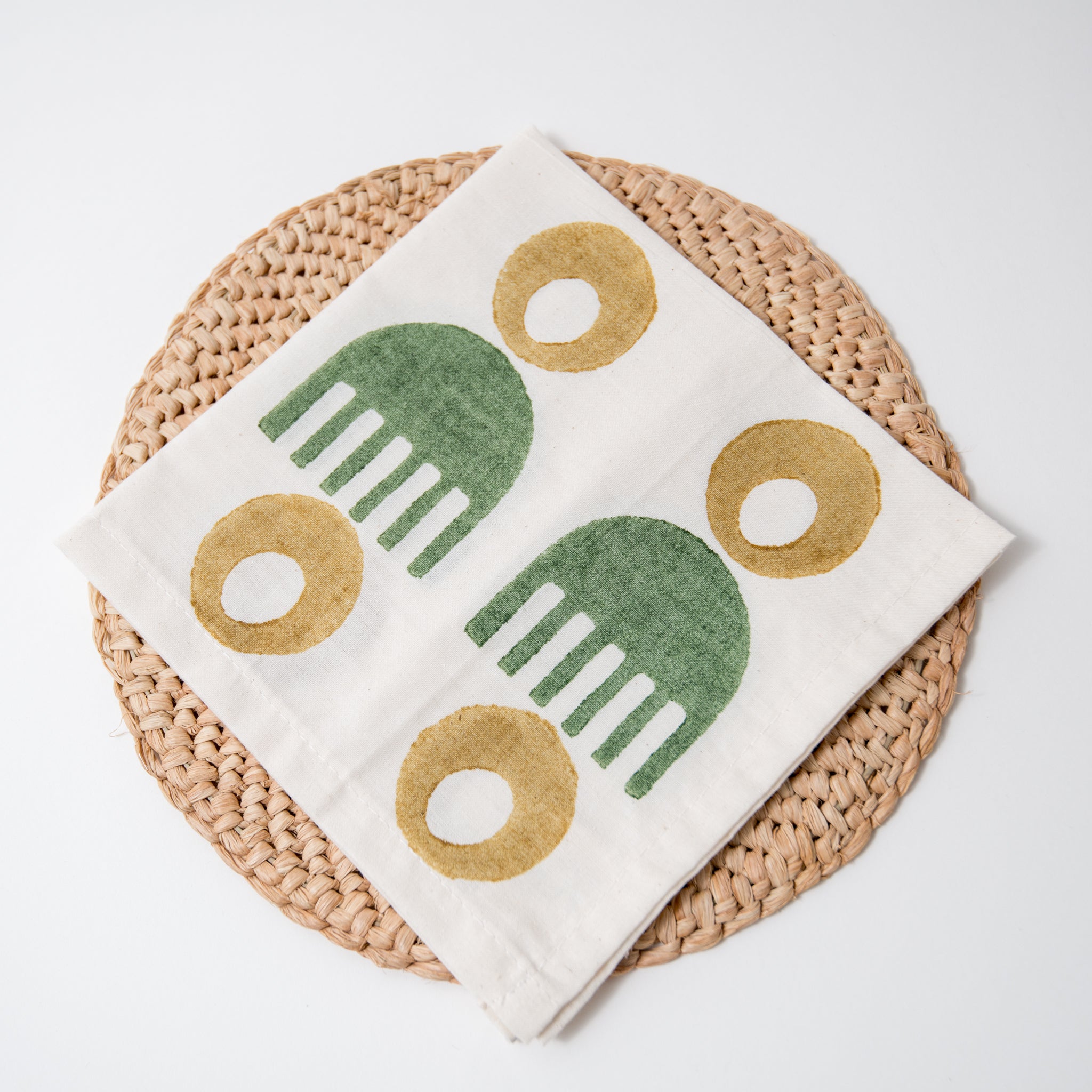 Hand Block Printed Napkin ~ Earthy Bemba