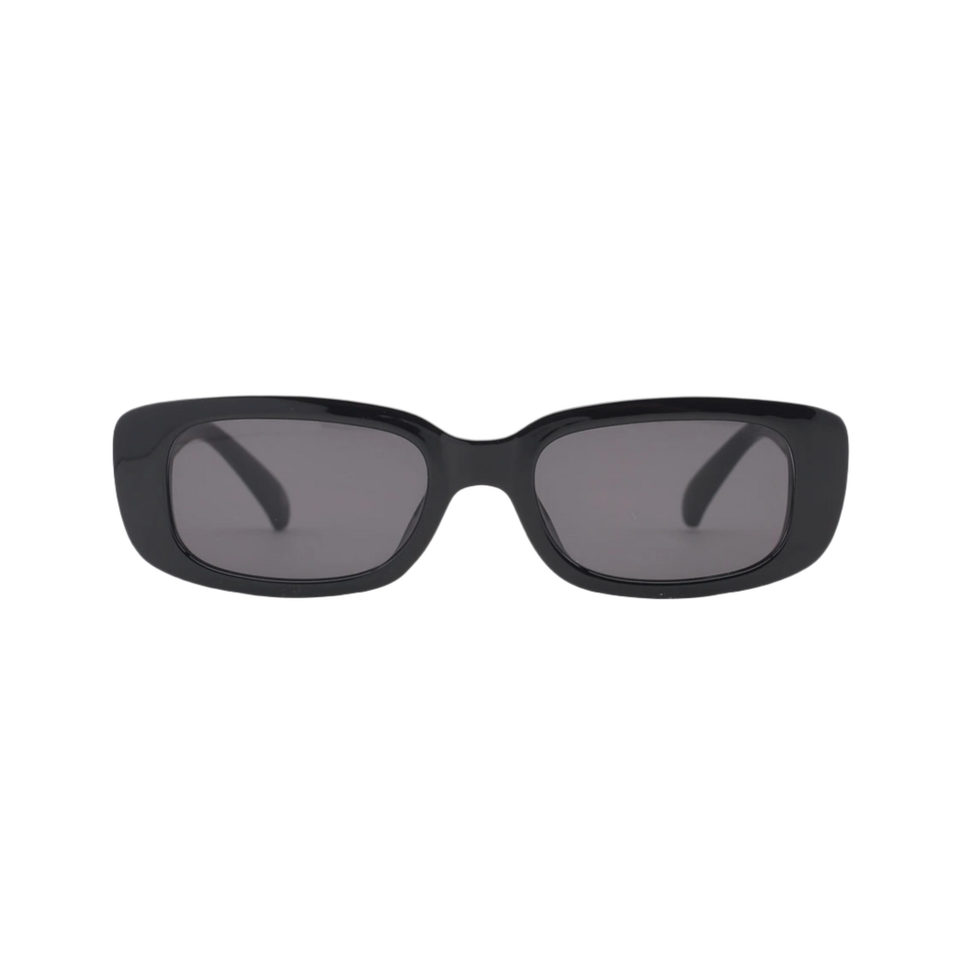 Sad Eyewear Bouquet rectangle sunglasses in gloss black with black tinted lenses