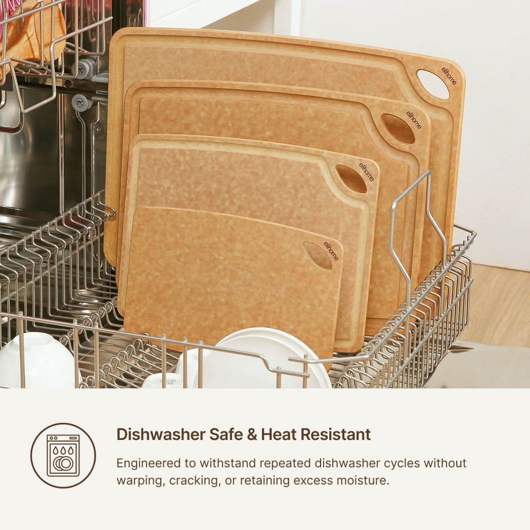 Elihome Classic Series cutting board - dishwasher safe and heat resistant