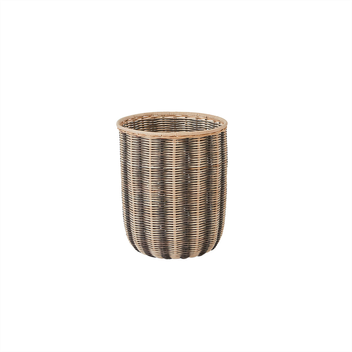 Striped Storage Basket Black Nature 1
