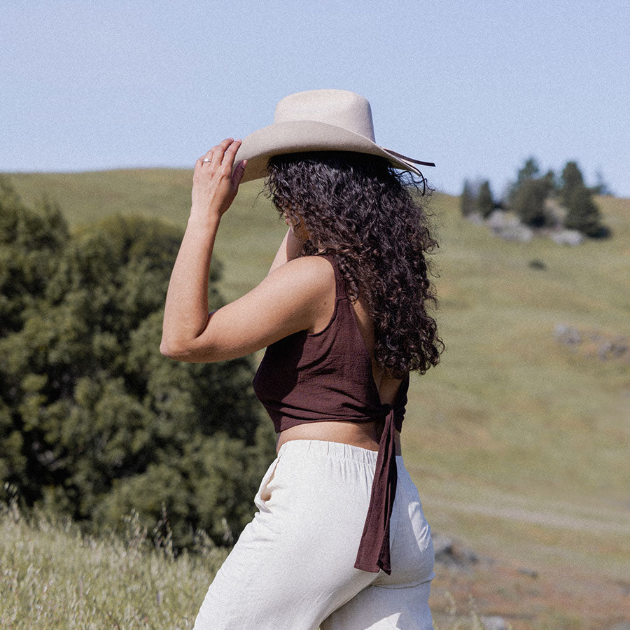 Karina Wool Cowboy Hat - Taupe