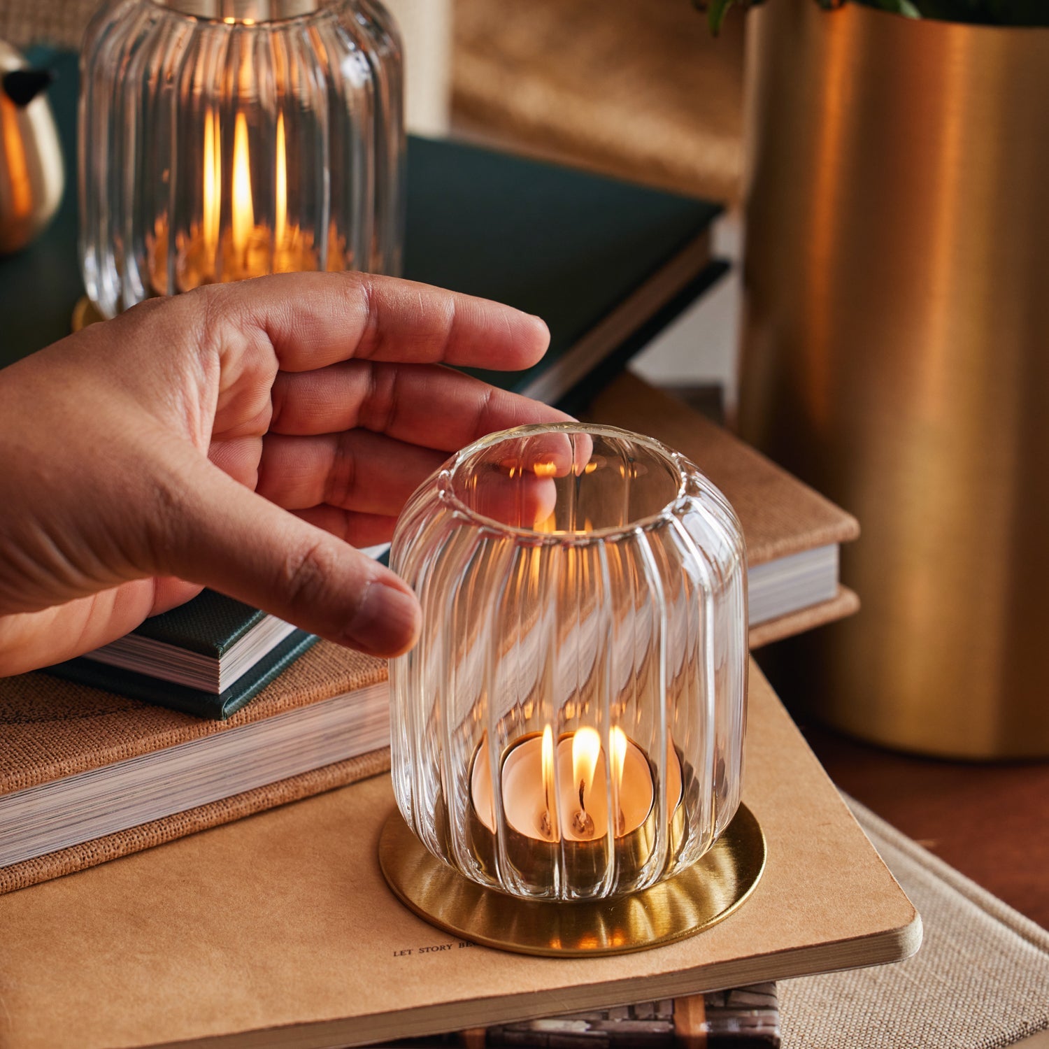 Fleck Kira Glass Lantern - Thumbnail 5