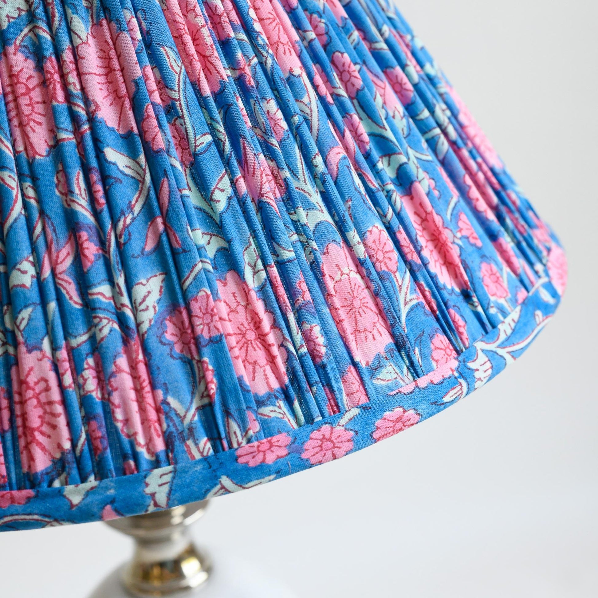 Pleated Lampshade in Ella Print - Sophie Williamson Design