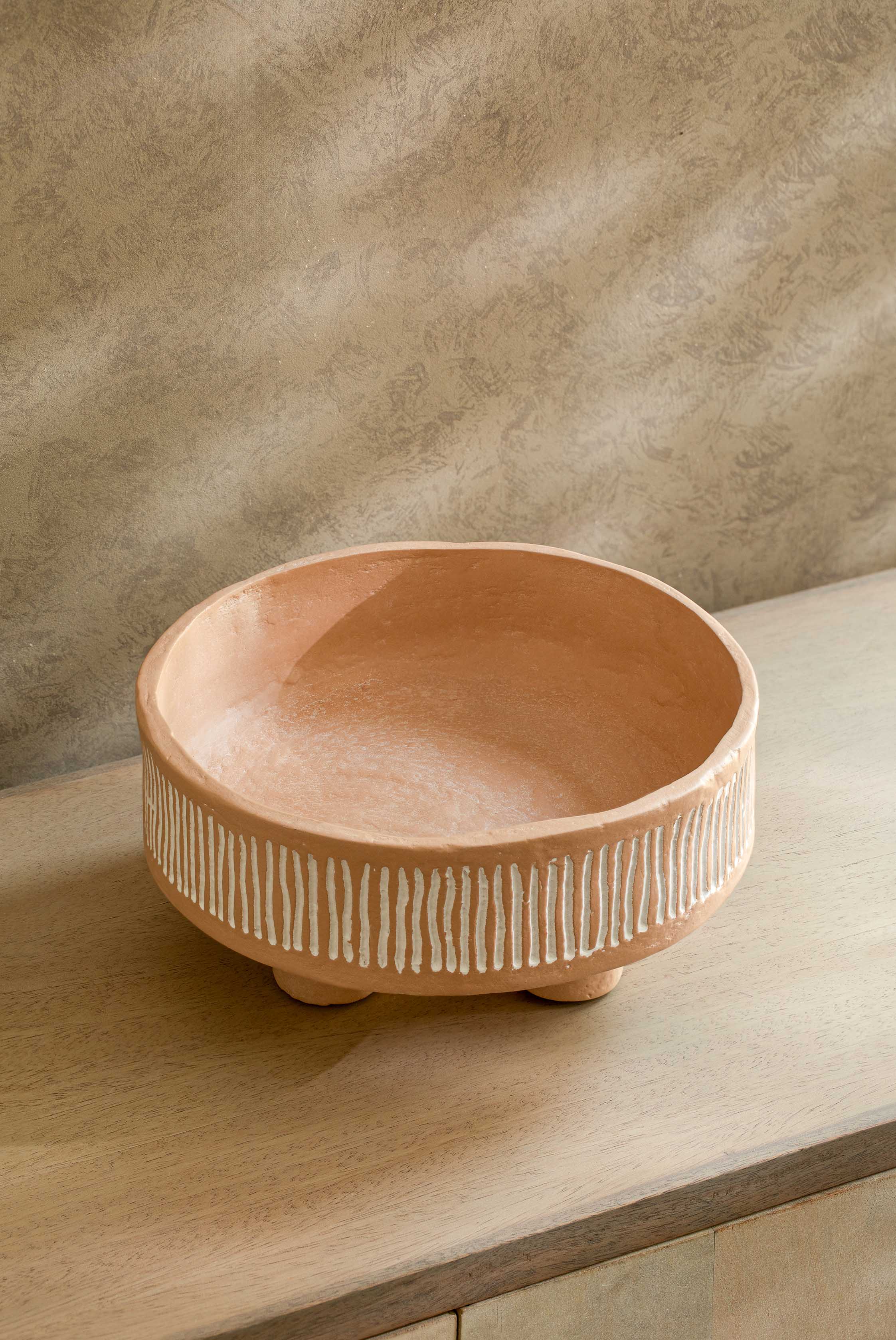 Handcrafted Ecomix Coral Decorative Bowl | Coastal Table Accent