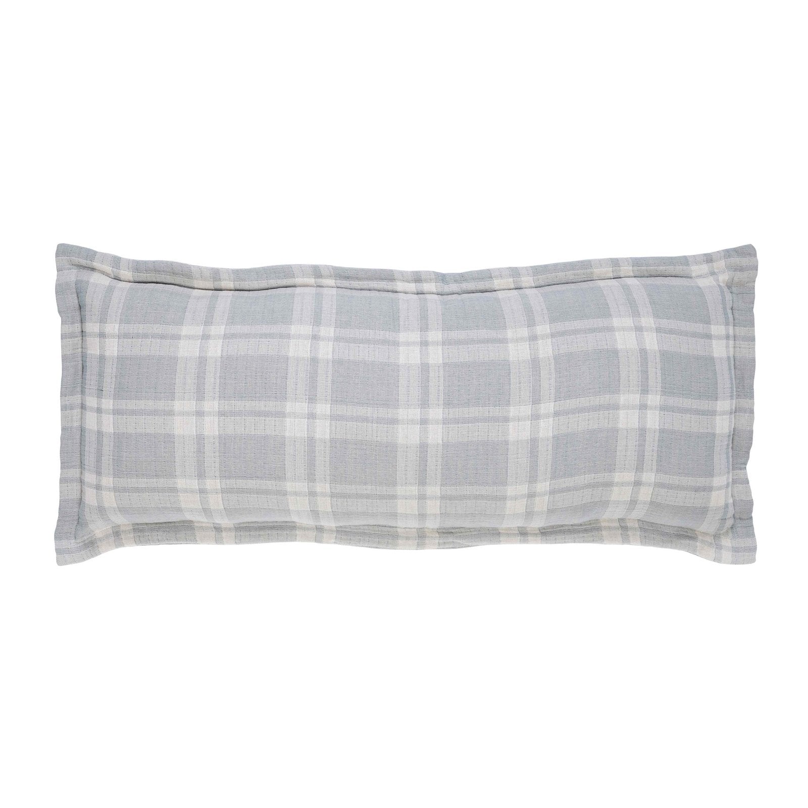 TP-117-1640_1|Light plaid rectangular decorative pillow, bringing cozy, rustic charm and comfort to your living space or bedroom.