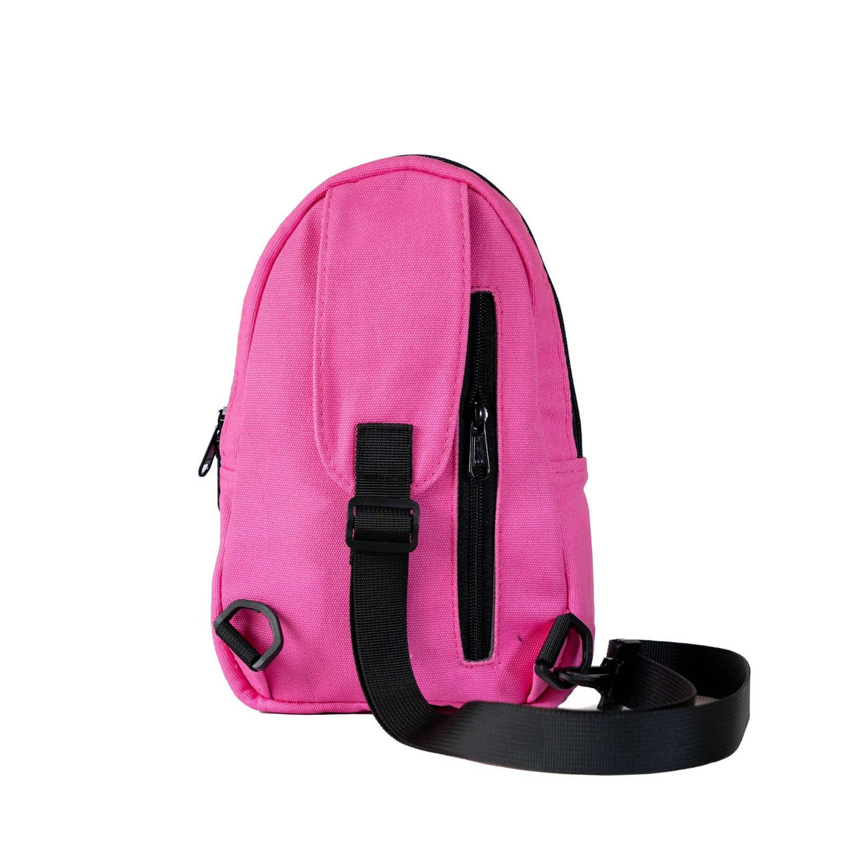 Buru pink canvas sling bag flat lay #color_pink