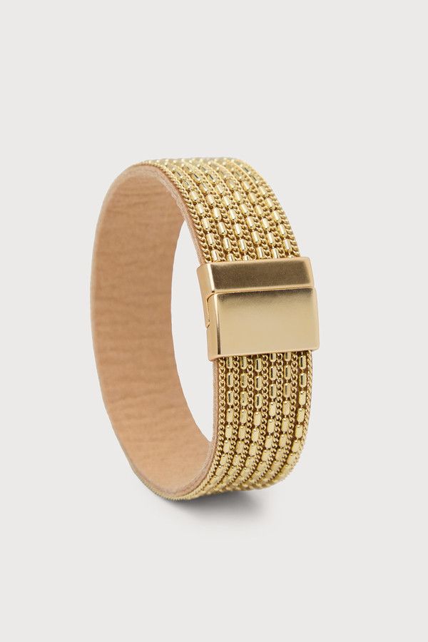 Multi-Strand Mesh Bracelet - Gold